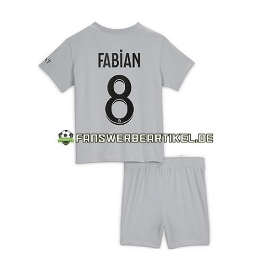 Fabian 8 Trikot Paris Saint-Germain Kinder Auswärtsausrüstung 2022-2023 Kurzarm