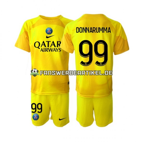 Gianluigi Donnarumma 99 Torwart Trikot Paris Saint-Germain Kinder Ausweich ausrüstung 2022-2023 Kurzarm