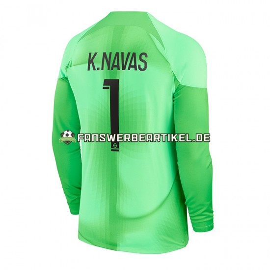 K.Navas 1 Torwart Trikot Paris Saint-Germain Herren Heimausrüstung 2022-2023 Langarm