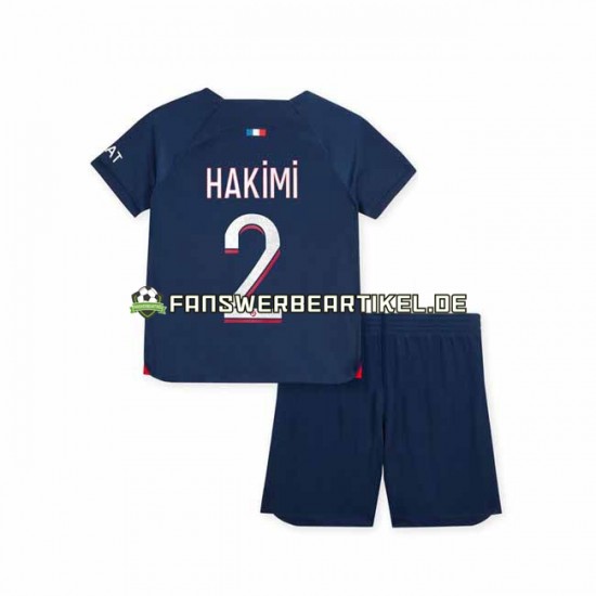 Hakimi 2 Trikot Paris Saint-Germain Kinder Heimausrüstung 2023-2024 Kurzarm