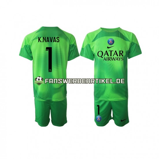 Keylor Navas 1 Torwart Trikot Paris Saint-Germain Kinder Heimausrüstung 2022-2023 Kurzarm