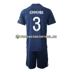 Kimpembe 3 Trikot Paris Saint-Germain Kinder Heimausrüstung 2022-2023 Kurzarm
