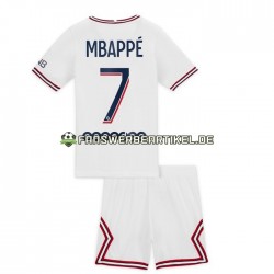 Kylian Mbappe 7 Trikot Paris Saint-Germain Kinder Viertes ausrüstung 2021-2022 Kurzarm