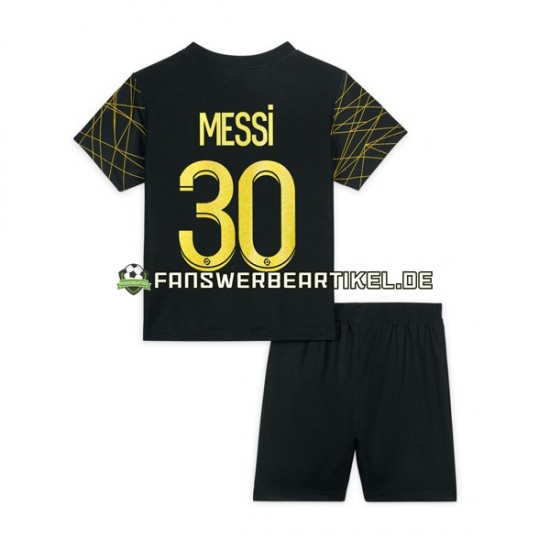 Lionel Messi 30 Trikot Paris Saint-Germain Kinder Viertes ausrüstung 2022-2023 Kurzarm