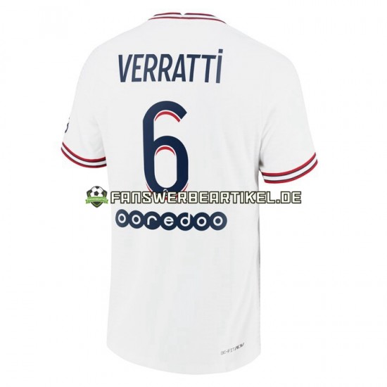 Marco Verratti 6 Trikot Paris Saint-Germain Herren Viertes ausrüstung 2021-2022 Kurzarm