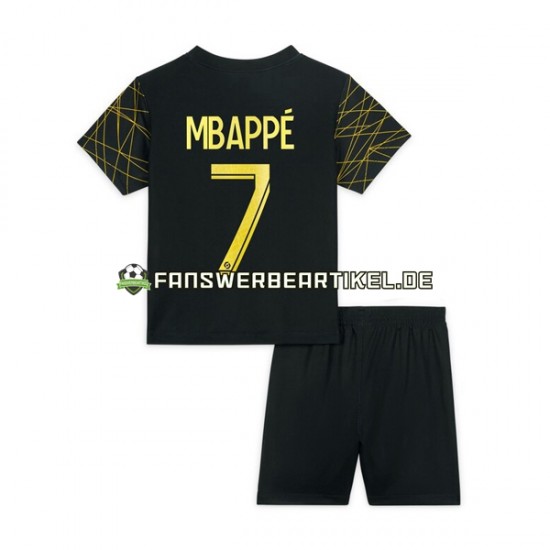 Mbappe 7 Trikot Paris Saint-Germain Kinder Viertes ausrüstung 2022-2023 Kurzarm