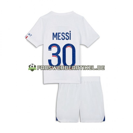 Messi 30 Trikot Paris Saint-Germain Kinder Ausweich ausrüstung 2022-2023 Kurzarm