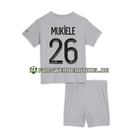 Mukiele 26 Trikot Paris Saint-Germain Kinder Auswärtsausrüstung 2022-2023 Kurzarm