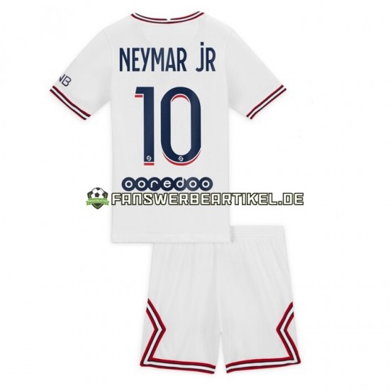 Neymar Jr 10 Trikot Paris Saint-Germain Kinder Viertes ausrüstung 2021-2022 Kurzarm