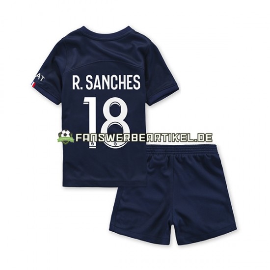 R.Sanches 18 Trikot Paris Saint-Germain Kinder Heimausrüstung 2022-2023 Kurzarm