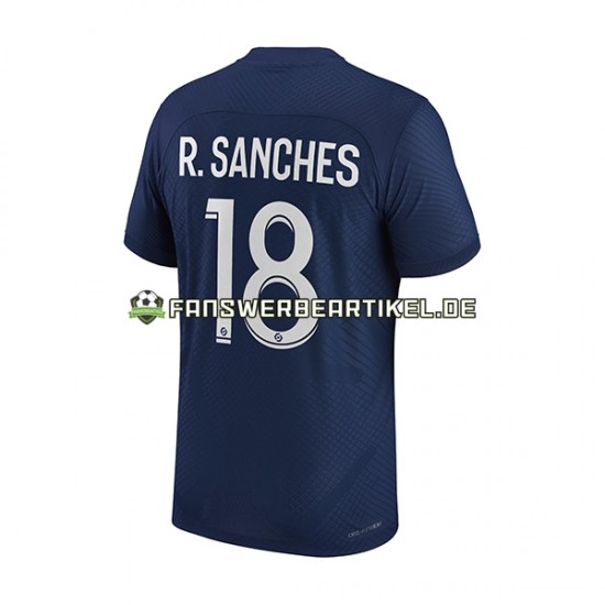 R.Sanches 18 Trikot Paris Saint-Germain Herren Heimausrüstung 2022-2023 Kurzarm