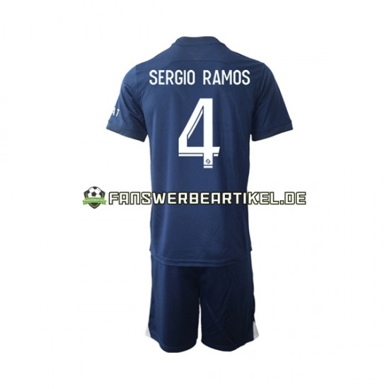 Sergio Ramos 4 Trikot Paris Saint-Germain Kinder Heimausrüstung 2022-2023 Kurzarm