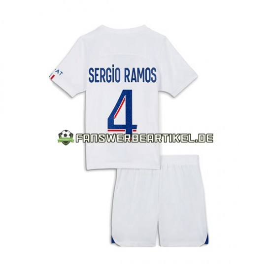 Sergio Ramos 4 Trikot Paris Saint-Germain Kinder Ausweich ausrüstung 2022-2023 Kurzarm