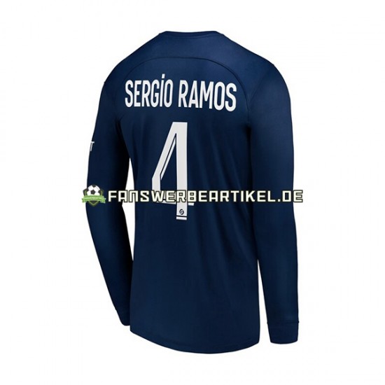 Sergio Ramos 4 Trikot Paris Saint-Germain Herren Heimausrüstung 2022-2023 Langarm