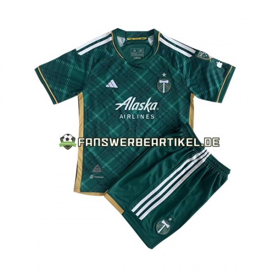 FC Trikot Portland Timbers Kinder Heimausrüstung 2023 Kurzarm