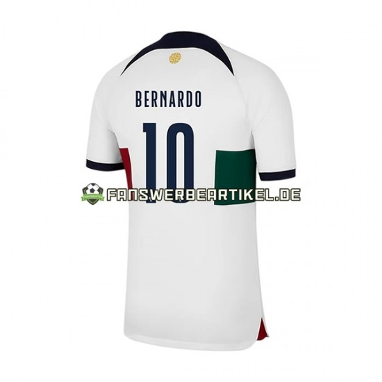 Bernardo 10 Trikot Portugal Herren Auswärtsausrüstung WM 2022 Kurzarm