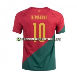 Bernardo 10 Trikot Portugal Herren Heimausrüstung WM 2022 Kurzarm