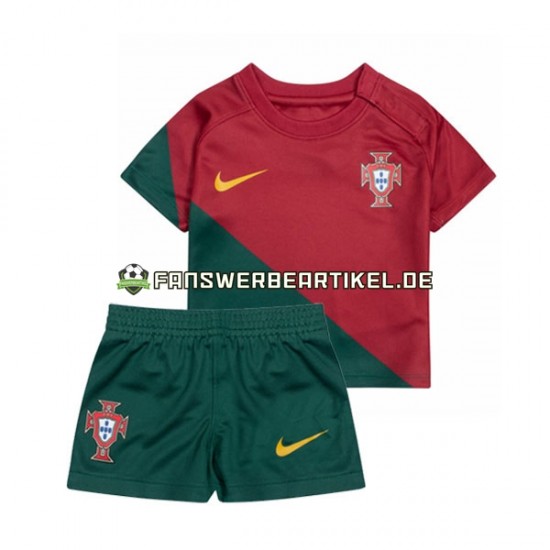 Trikot Portugal Kinder Heimausrüstung WM 2022 Kurzarm