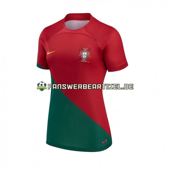 Trikot Portugal Dame Heimausrüstung WM 2022 Kurzarm