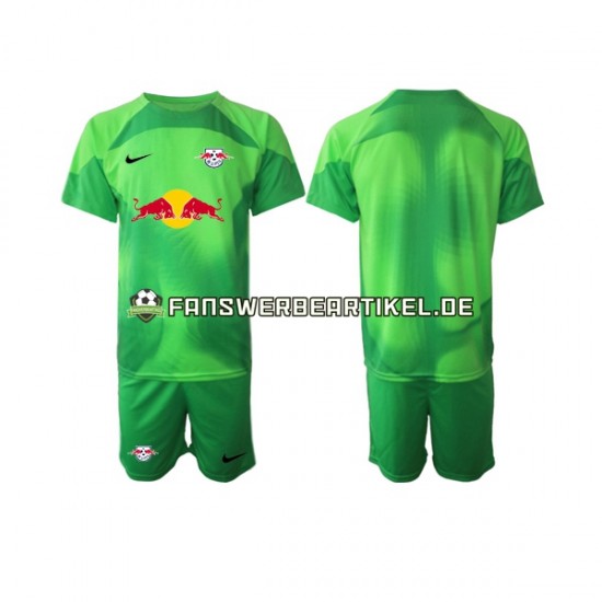 Torwart Trikot RB Leipzig Kinder Auswärtsausrüstung 2022-2023 Kurzarm