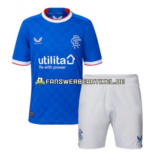 Trikot Rangers Kinder Heimausrüstung 2022-2023 Kurzarm