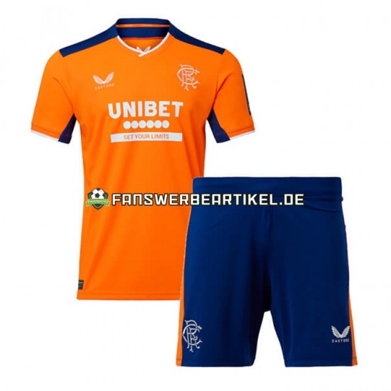 Trikot Rangers Kinder Ausweich ausrüstung 2022-2023 Kurzarm