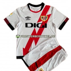 Trikot Rayo Vallecano Kinder Heimausrüstung 2021-2022 Kurzarm