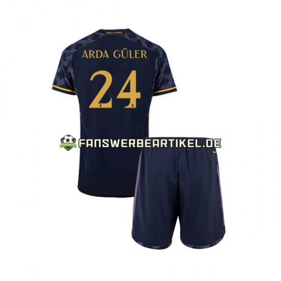 Arda Guler 24 Trikot Real Madrid Kinder Auswärtsausrüstung 2023-2024 Kurzarm