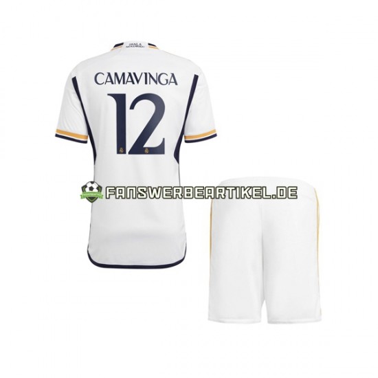 Camavinga 12 Trikot Real Madrid Kinder Heimausrüstung 2023-2024 Kurzarm