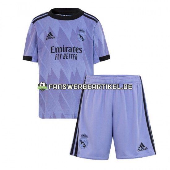 Trikot Real Madrid Kinder Auswärtsausrüstung 2022-2023 Kurzarm