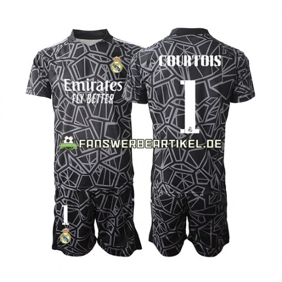 Courtois 1 Torwart Trikot Real Madrid Kinder Auswärtsausrüstung 2022-2023 Kurzarm