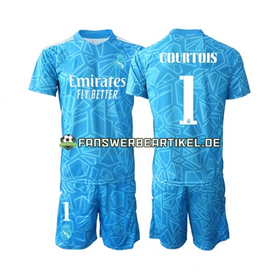 Courtois 1 Torwart Trikot Real Madrid Kinder Heimausrüstung 2022-2023 Kurzarm