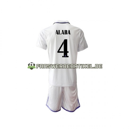 David Alaba 4 Trikot Real Madrid Kinder Heimausrüstung 2022-2023 Kurzarm