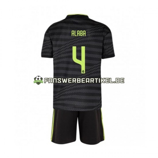 David Alaba 4 Trikot Real Madrid Kinder Ausweich ausrüstung 2022-2023 Kurzarm