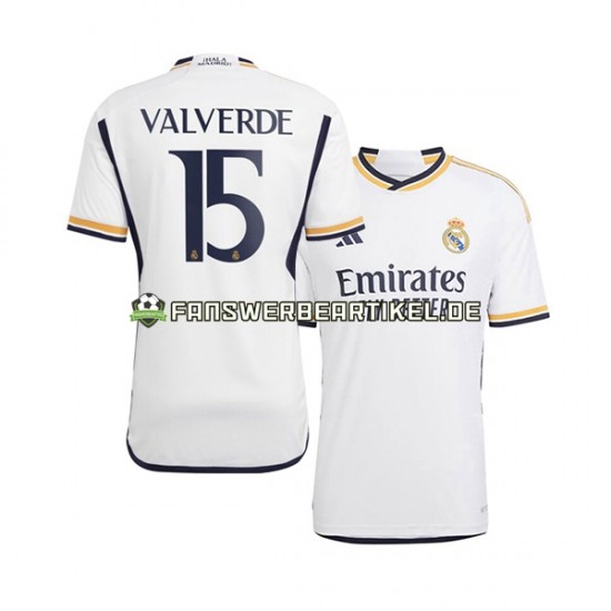 Federico Valverde 15 Trikot Real Madrid Herren Heimausrüstung 2023-2024 Kurzarm