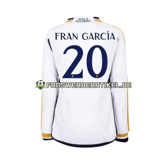 Fran Garcia 20 Trikot Real Madrid Herren Heimausrüstung 2023-2024 Langarm