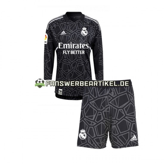 Torwart Trikot Real Madrid Kinder Auswärtsausrüstung 2022-2023 Langarm