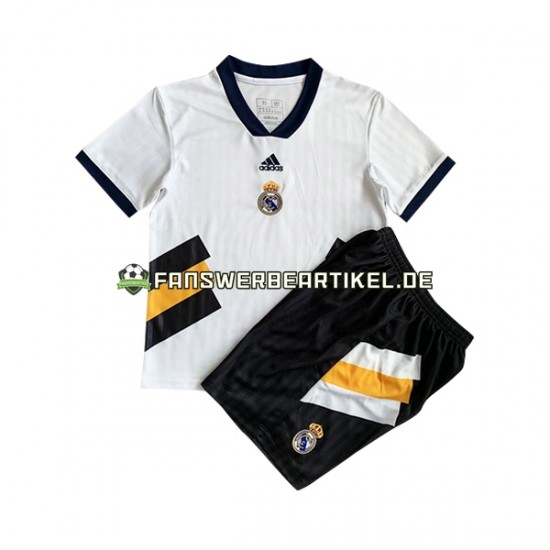 Icon Retro Trikot Real Madrid Kinder Heimausrüstung 2022-2023 Kurzarm