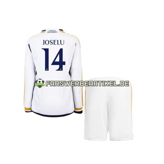 JOSELU 14 Trikot Real Madrid Kinder Heimausrüstung 2023-2024 Langarm