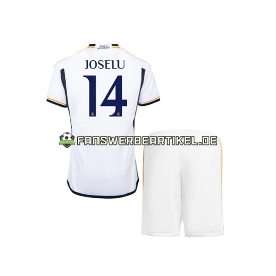 JOSELU 14 Trikot Real Madrid Kinder Heimausrüstung 2023-2024 Kurzarm