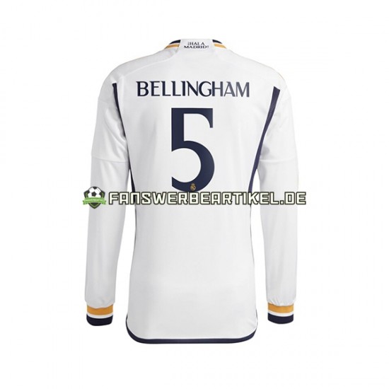 Jude Bellingham 5 Trikot Real Madrid Herren Heimausrüstung 2023-2024 Langarm