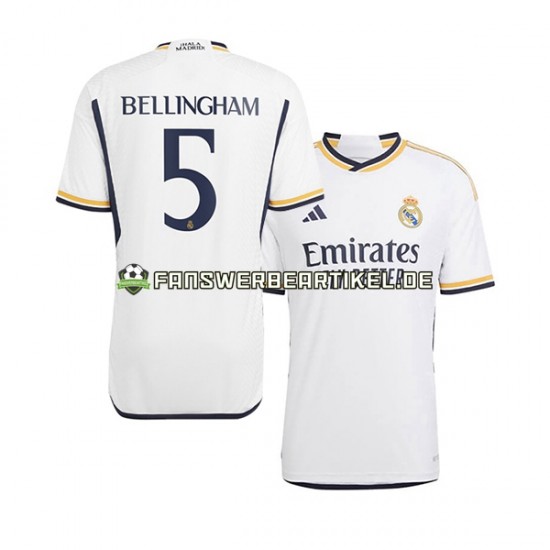 Jude Bellingham 5 Trikot Real Madrid Herren Heimausrüstung 2023-2024 Kurzarm