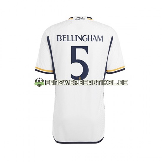 Jude Bellingham 5 Trikot Real Madrid Herren Heimausrüstung 2023-2024 Kurzarm