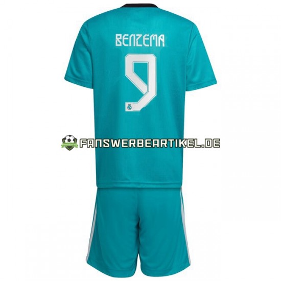 Karim Benzema 9 Trikot Real Madrid Kinder Ausweich ausrüstung 2021-2022 Kurzarm