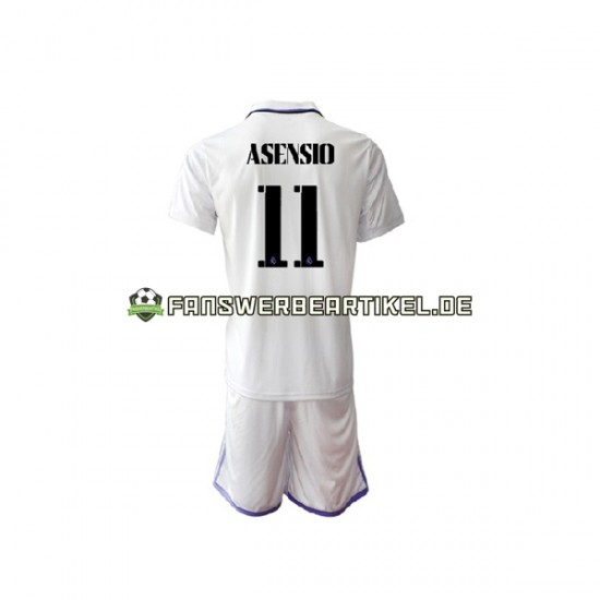 Marco Asensio 11 Trikot Real Madrid Kinder Heimausrüstung 2022-2023 Kurzarm