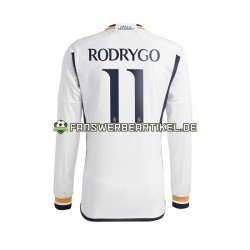 Rodrygo Goes 11 Trikot Real Madrid Herren Heimausrüstung 2023-2024 Langarm