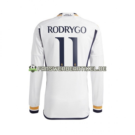 Rodrygo Goes 11 Trikot Real Madrid Herren Heimausrüstung 2023-2024 Langarm