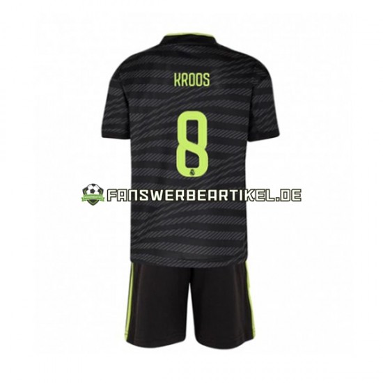 Toni Kroos 8 Trikot Real Madrid Kinder Ausweich ausrüstung 2022-2023 Kurzarm