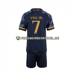 Vinicius Junior 7 Trikot Real Madrid Kinder Auswärtsausrüstung 2023-2024 Kurzarm