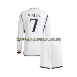 Vinicius Junior 7 Trikot Real Madrid Kinder Heimausrüstung 2023-2024 Langarm